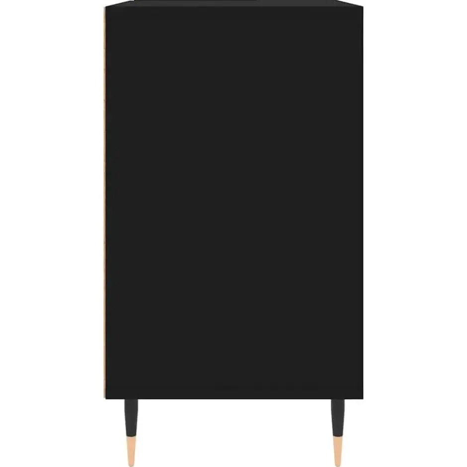 vidaXL - Badkamerkast 80x33x60 cm zwart bewerkt hout