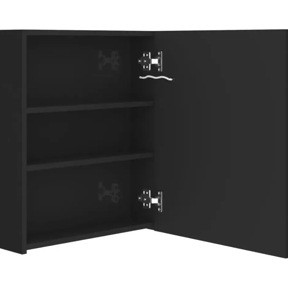 vidaXL - Badkamerkast - Zwart - MDF
