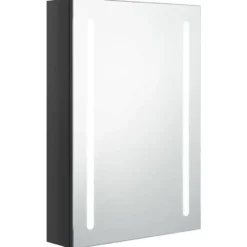 vidaXL - Badkamerkast - Zwart - MDF - 50 x 13 x 70 cm