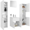vidaXL - Badkamermeubelset - Wit - Bewerkt hout - 41 x 38.5 x 46 cm