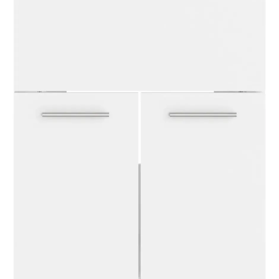 vidaXL - Badkamermeubelset - Wit - Bewerkt hout - 41 x 38.5 x 46 cm