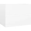 vidaXL - Badkamermeubelset - Wit - Bewerkt hout - 60 x 38.5 x 45 cm