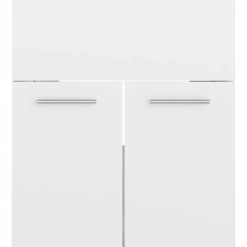 vidaXL - Badkamermeubelset - Wit - Bewerkt hout - 41 x 38.5 x 46 cm