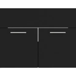 vidaXL - Badkamermeubelset - Zwart - Bewerkt hout - 60 x 38.5 x 46 cm