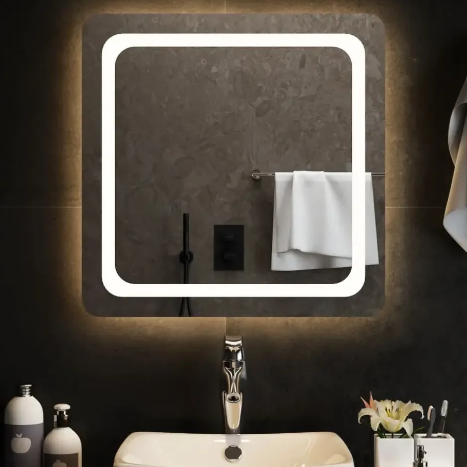 vidaXL Badkamerspiegel LED 60x60 cm