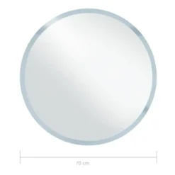 vidaXL - Badkamerspiegel - Zilver - Aluminium - 70 cm