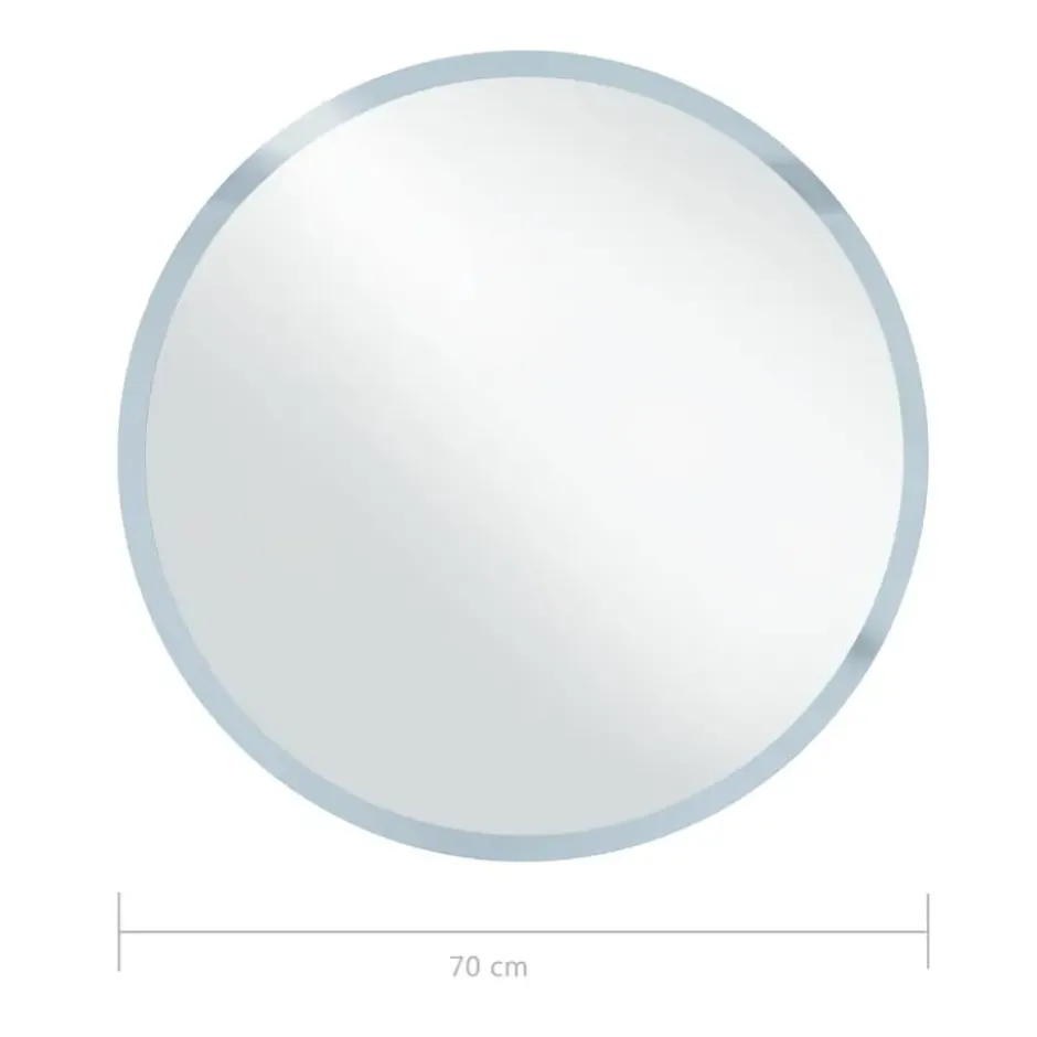 vidaXL - Badkamerspiegel - Zilver - Aluminium - 70 cm
