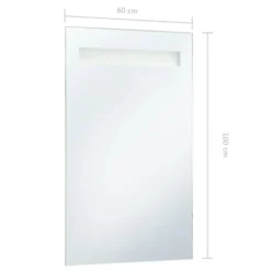vidaXL - Badkamerspiegel - Zilver - Glas - 60 x 100 cm