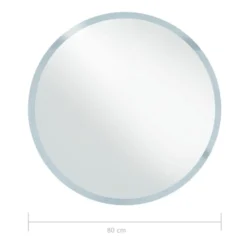 vidaXL - Badkamerspiegel - Zilver - Aluminium - 80 cm