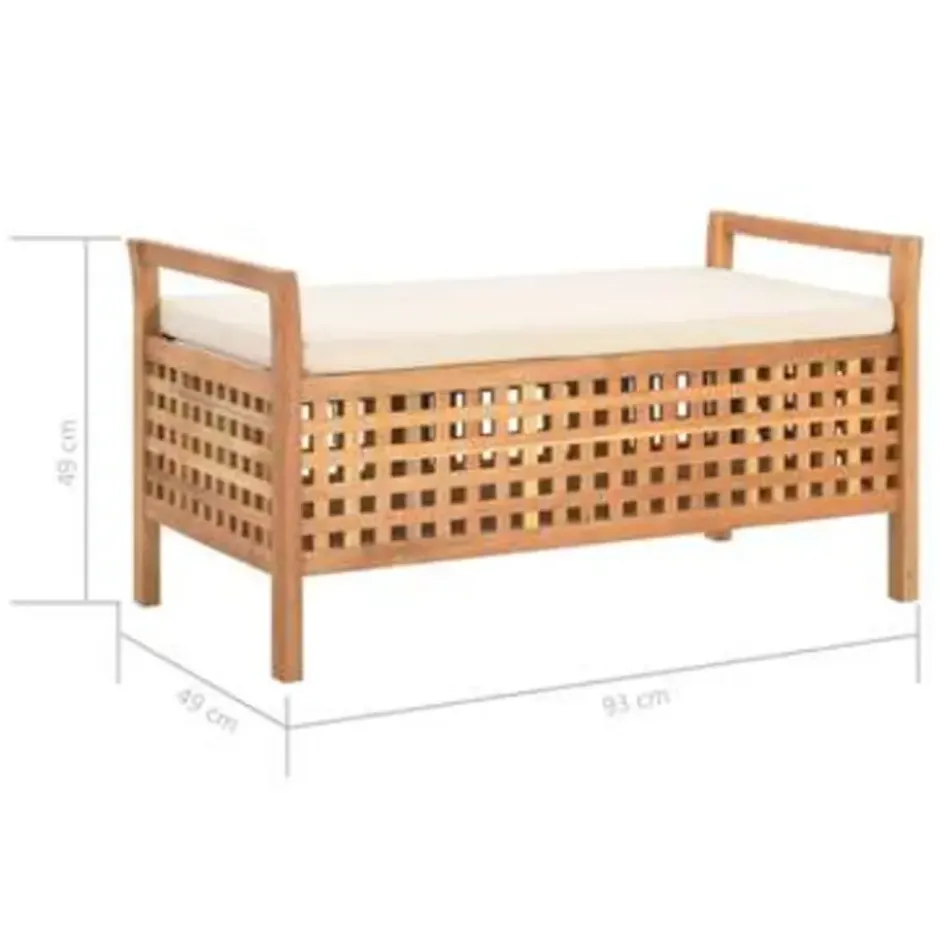 vidaXL - Bank - Bruin - Hout - 93 x 49 x 49 cm
