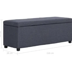 vidaXL - Bank - Grijs - Polyester