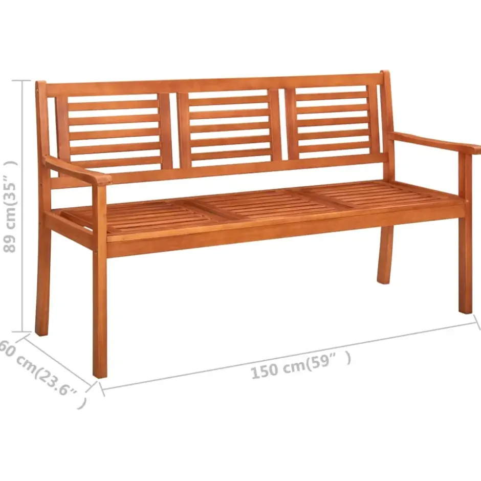 vidaXL - Bankje - Bruin - Hout - 150 x 60 x 89 cm