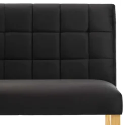 vidaXL - Bankje - Zwart - Fluweel