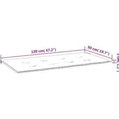 vidaXL - Bankkussen - 120x50x3 cm - Tuinkussen Kussen - Stof - Crèmekleurig