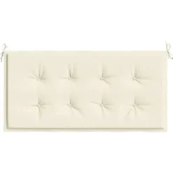 vidaXL - Bankkussen - 120x50x3 cm - Tuinkussen Kussen - Stof - Crèmekleurig