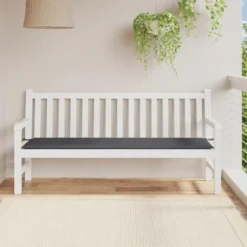 vidaXL - Bankkussen - 180x50x3 cm - Tuinkussen - Stof - Antracietkleurig