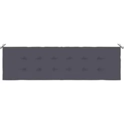 vidaXL - Bankkussen - 180x50x3 cm - Tuinkussen - Stof - Antracietkleurig