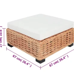 vidaXL - Bankset - Bruin - Rattan