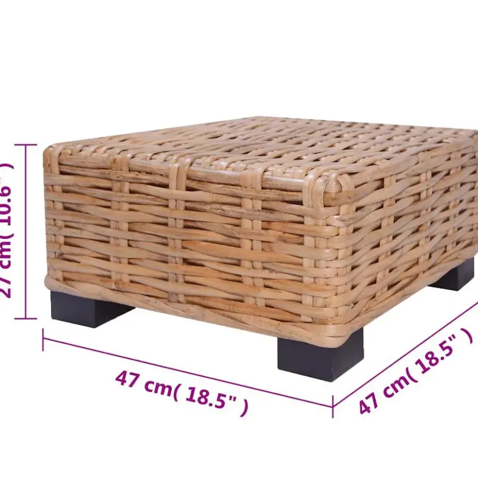 vidaXL - Bankset - Bruin - Rattan