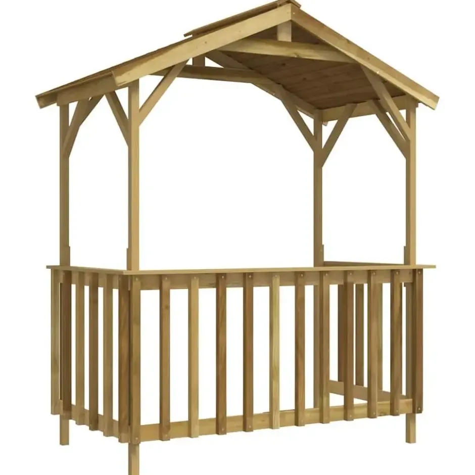 vidaXL - Barbecue-overkapping 163,5x93x210 cm geïmpregneerd grenenhout