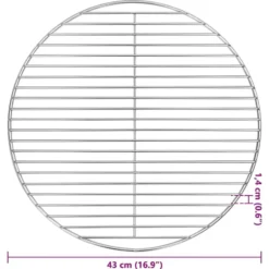 vidaXL - Barbecuerooster 43 x 43 cm Zilver Roestvrijstaal