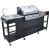 vidaXL - Barbecue - Zwart - Staal