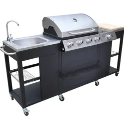 vidaXL - Barbecue - Zwart - Staal