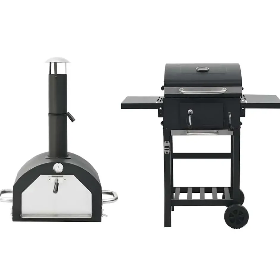 vidaXL - Barbecue - Zwart - Staal