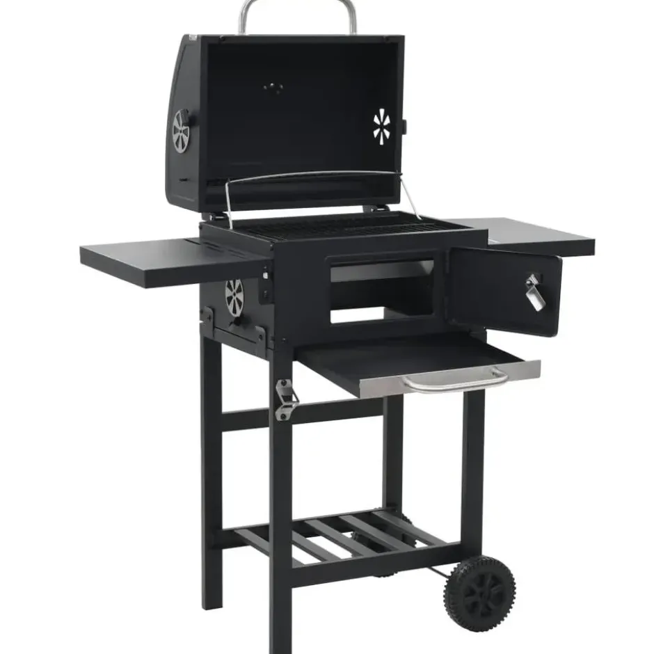 vidaXL - Barbecue - Zwart - Staal