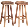 vidaXL - Barkruk - Bruin - Hout - 2 stuks