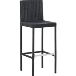 vidaXL - Barset - Zwart - Poly rattan