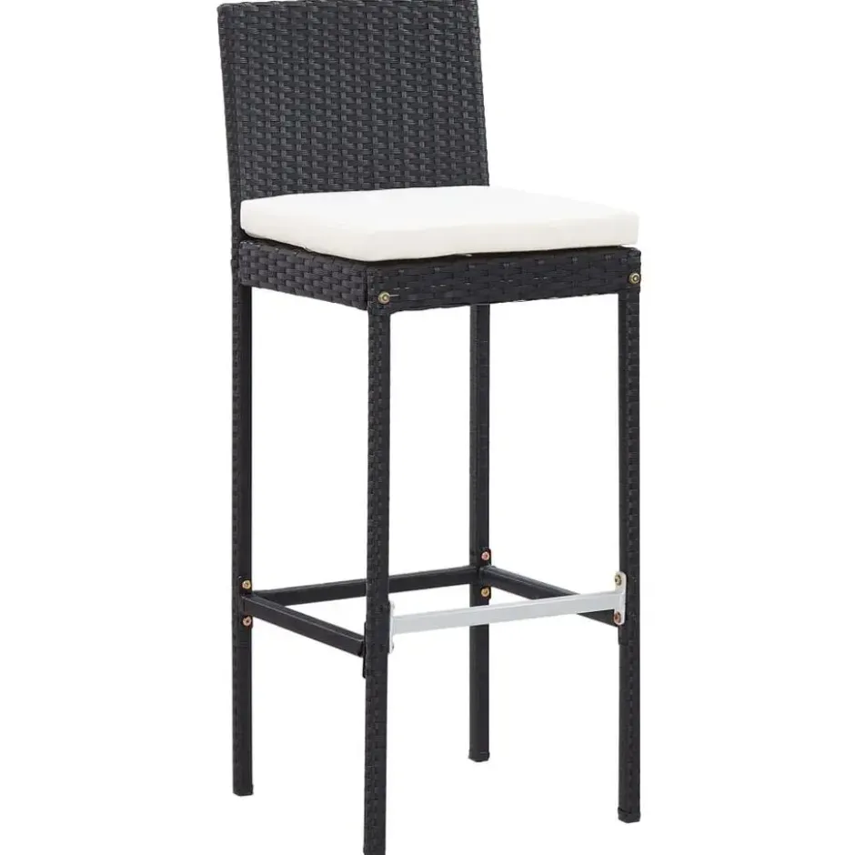 vidaXL - Barset - Zwart - Poly rattan