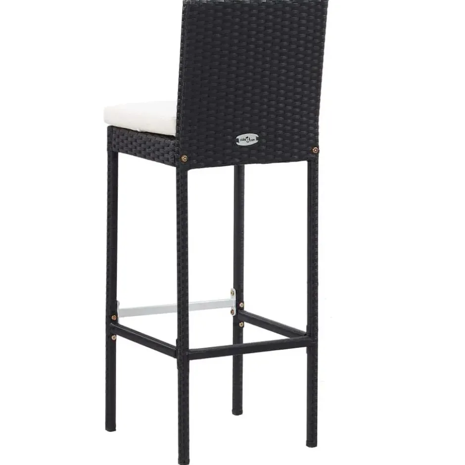 vidaXL - Barset - Zwart - Poly rattan