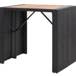 vidaXL - Barset - Zwart - Poly rattan