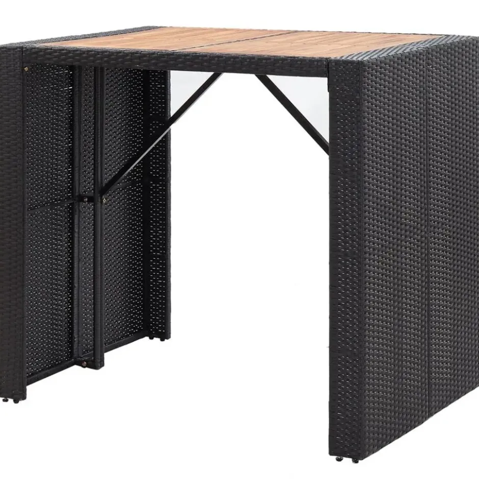 vidaXL - Barset - Zwart - Poly rattan