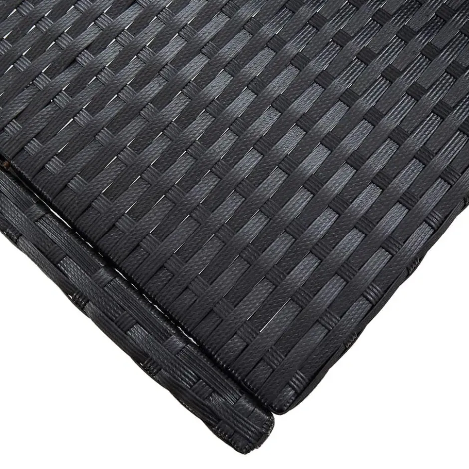 vidaXL - Barset - Zwart - Poly rattan