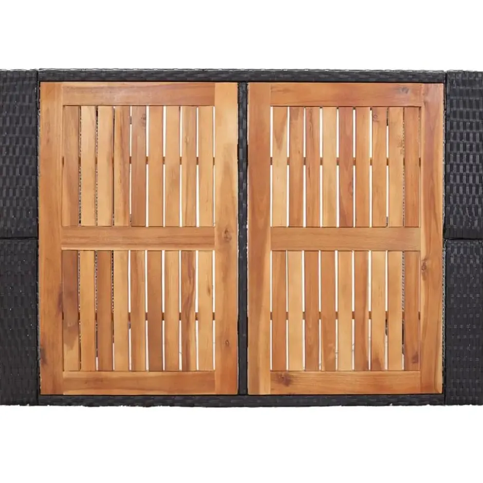 vidaXL - Barset - Zwart - Poly rattan