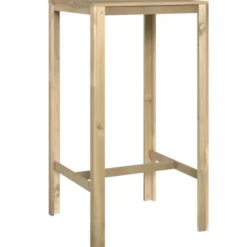 vidaXL - Bartafel - Bruin - Grenenhout - 60 x 60 x 110 cm