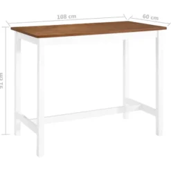 vidaXL - Bartafel - Bruin - MDF