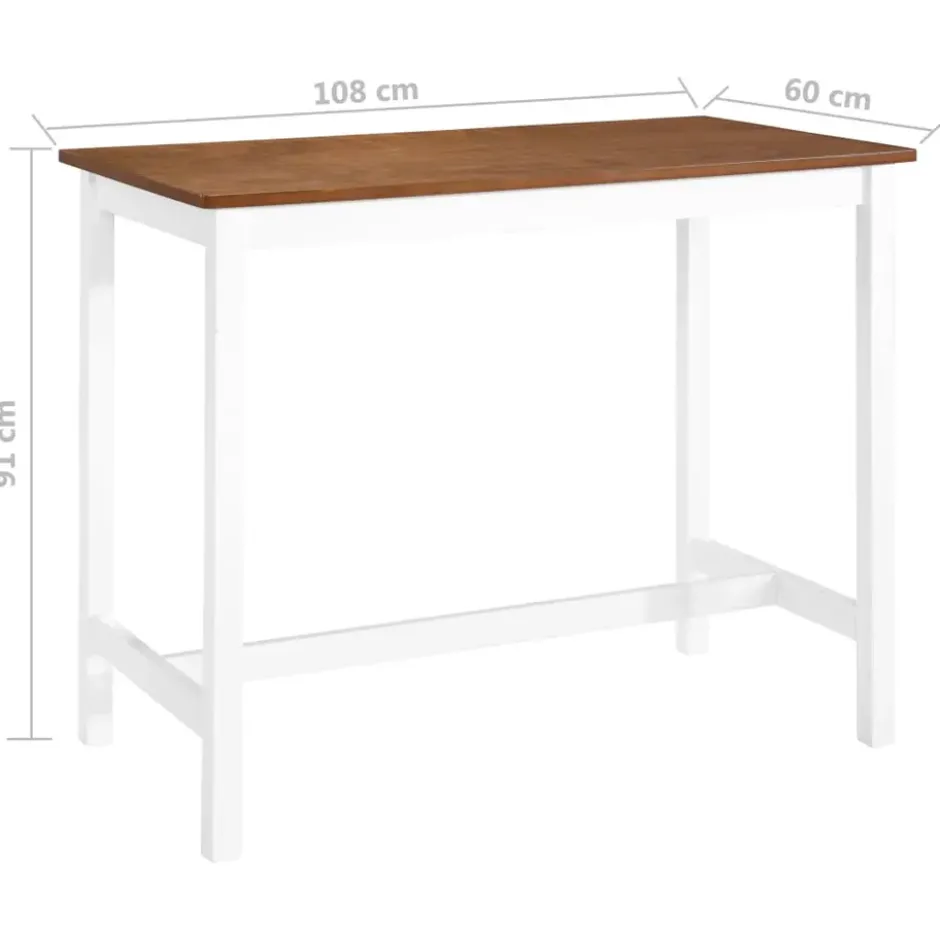 vidaXL - Bartafel - Bruin - MDF