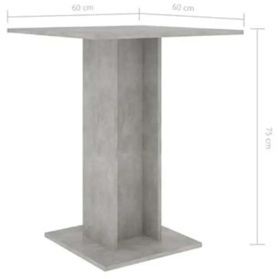 vidaXL - Bartafel - Grijs - Bewerkt hout
