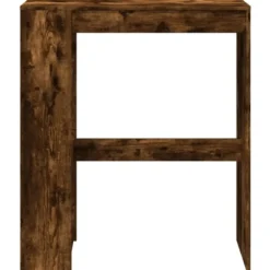 vidaXL - Bartafel met opbergruimte - Gerookt eiken - Bewerkt hout - 90x43 cm