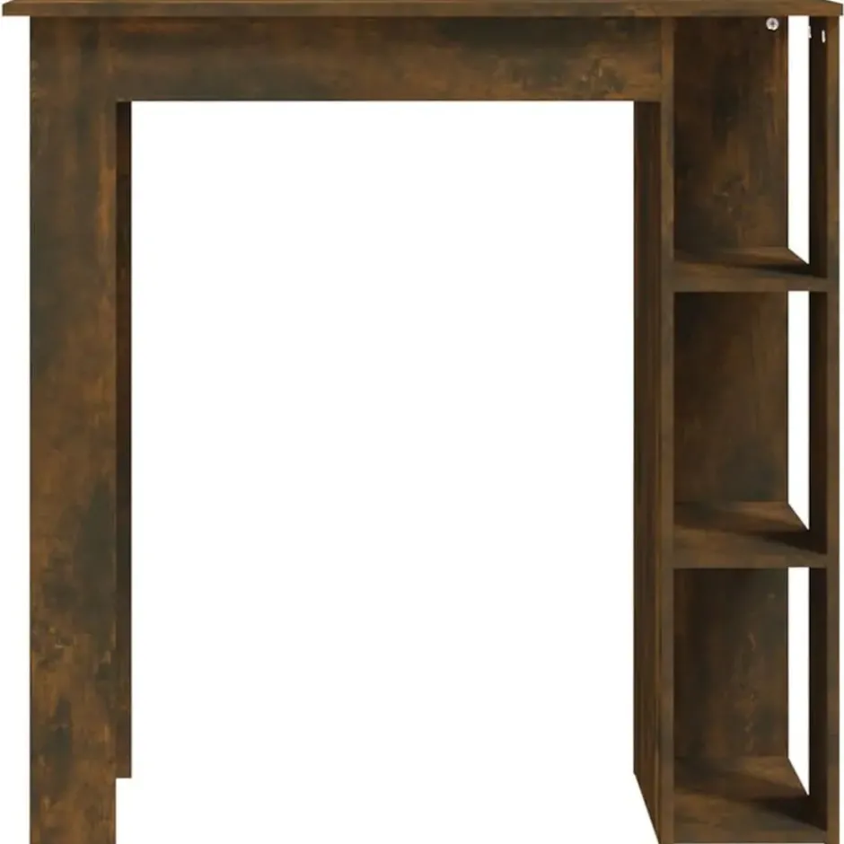 vidaXL - Bartafel met opbergruimte - Wit - Bewerkt hout - 90x43 cm