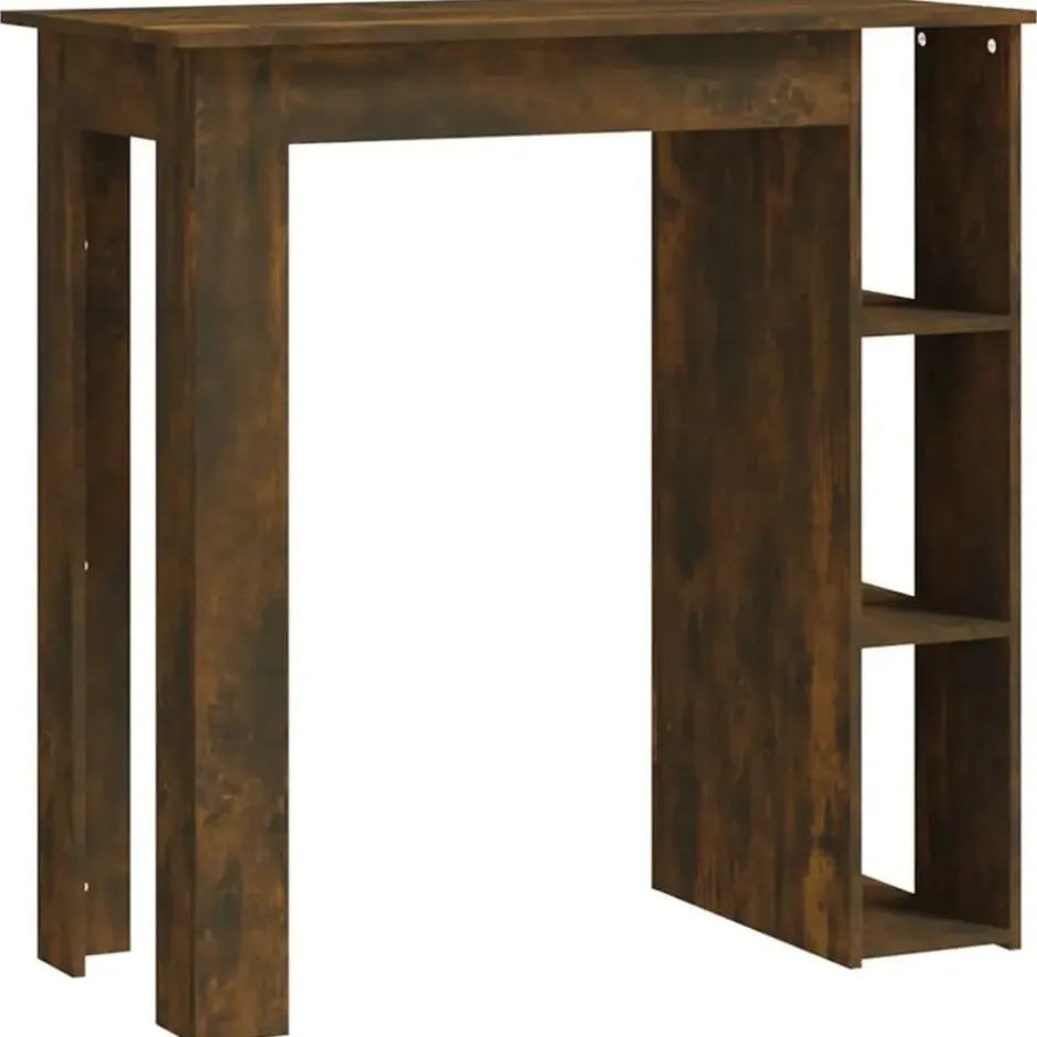 vidaXL - Bartafel met opbergruimte - Wit - Bewerkt hout - 90x43 cm