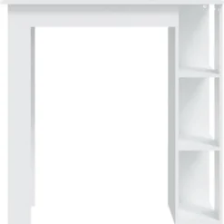 vidaXL - Bartafel met opbergruimte - Wit - Bewerkt hout - 102x50 cm