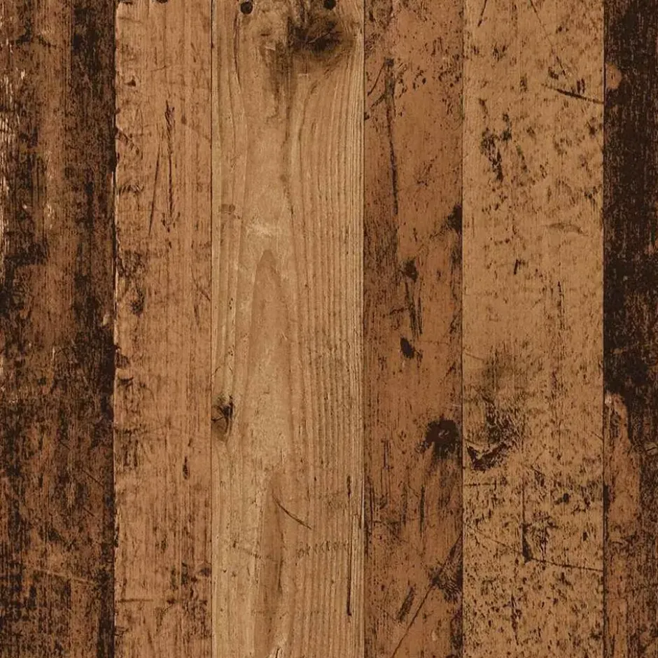 vidaXL - Bartafel met opbergruimte - Oud hout - Bewerkt hout - 100x48 cm