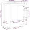 vidaXL - Bartafel met schappen - Zwart eiken - Bewerkt hout - 102x50 cm