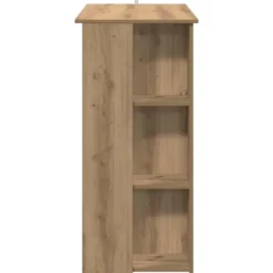 vidaXL - Bartafel met schappen - Artisanaal eiken - Bewerkt hout - 102x50 cm