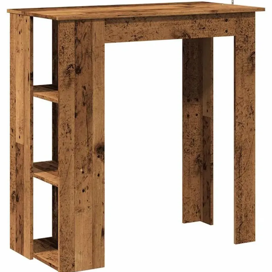 vidaXL - Bartafel met schappen - Grijs sonoma eiken - Bewerkt hout - 100x50 cm