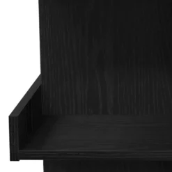 vidaXL - Bartafel met schappen - Zwart eiken - Bewerkt hout - 100x48 cm